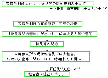 成年後見等申立の手続きの流れ